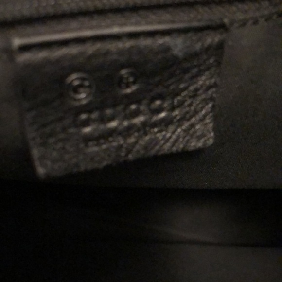 Gucci GG nylon shoulder bag small hobo, black canvas leather - Picture 7 of 7